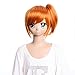 GOOACTION Short Orange Straight Synthetic with a Pigtail Wig for Misty Anime Cosplay Costume Hair Wigs
