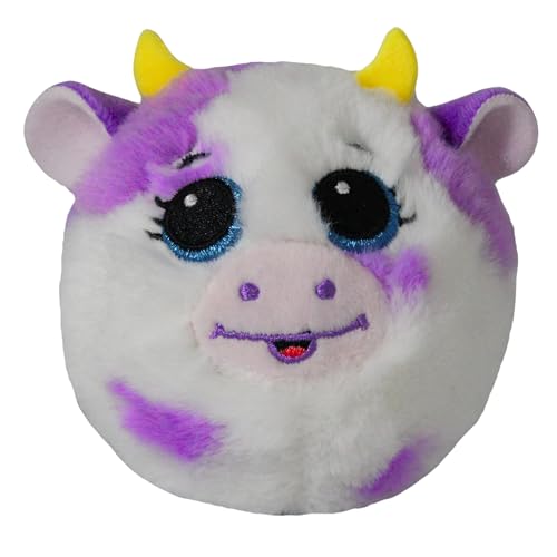 Beanie Bouncers - Daisy la Mucca Viola con gli Occhioni Azzurri, Teneri Animaletti Rimbalzanti tutti da collezionare, T83059