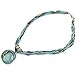 Challyhope Fashion Retro Bohemian Turquoise Stone Pendant Collar Statement Chunky Necklaces Rhinestone Gem Jewelry for Women Beach Hawaii (Blue)