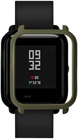 ChainSee Colorful PC Edge Case Cover Protect Bumper Shell for Xiaomi Huami Amazfit Bip Youth Watch (Army Green)