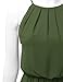 JJ Perfection Women's Sleeveless Double-Layered Pleated Mini Chiffon Dress Olive M