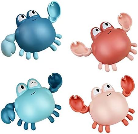 Photo 1 of GIFTRRTOY Bath Toys for Toddlers ,Cute Wind-up Swimming Crab Baby Bathtub Toys for 1-3 Years Old 6 to 12 Months Boys Girls & Kids (Multi-Colors 4 Pcs)