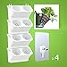 Vertical Garden Planter 16 Total Pockets in This Set Wall Hanging Planter Bags Flower Growing Container for Balcony Patio Courtyard and Backyard,Whitethumb 3