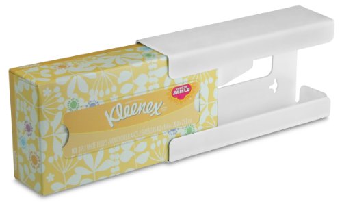 TrippNT 50994 Plastic Wall Mountable Kleenex Box Holder, 9-7/8" Width x 5-1/4" Height x 2-3/4" Depth, Small, White