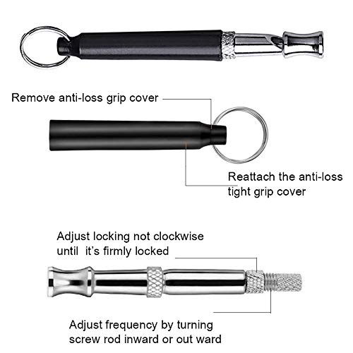 HONG111Pet Training Set Upgrade Version Dog Training Clicker with Dog Whistle Professional, Free Dog Clicker Wristband, Dog Lanyard (6 Pack) - Thumbnail 2