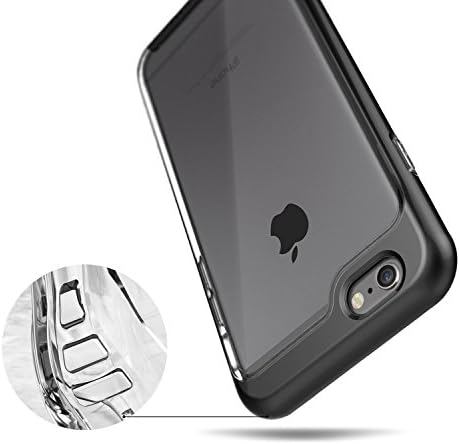 ShareFun for iPhone 6 Case iPhone 6S Case, Apple iPhone 6S Crystal Clear Shock Absorption Technology Bumper Soft TPU Cover Case for iPhone 6 4.7Inches - Clear (Black)