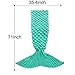 JR.WHITE Mermaid Tail Blanket for Kids and Adults, Hand Crochet Snuggle Mermaid, All Seasons Seatail Sleeping Bag Blanket (Adult-Scale-Green)