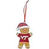 Virginia Tech Hokies Gingerbread Man Metal Christmas Ornament