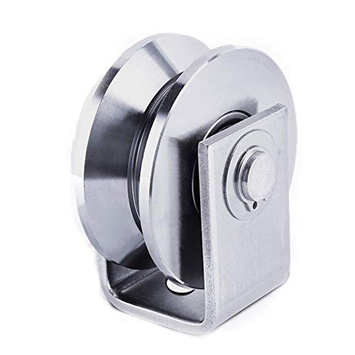 3 Inch V-Groove Swivel Caster Wheel - Stainless Steel Sliding Gate Roller For Heavy-Duty Rails & Industrial Use - View #2