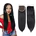 Brazilian Virgin Human Hair Straight Lace Closure 100% Unprocessed Human Hair Transparent Lace Closure 4x4 Free Part (20inch)