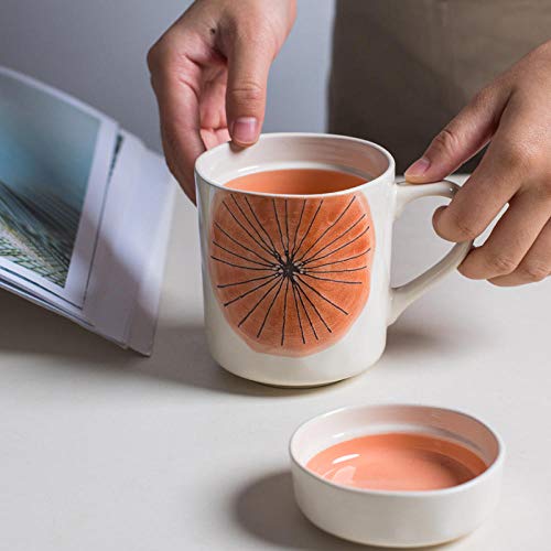 Teetassen,Kaffeebecher Kaffeetassen Keramik,Kreative Keramikbecher Mit Deckelbecher Kaffeetasse Süße Trinkbecher Home… – Bild 3