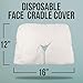 [Pack of 300] Face Cradle Covers - Disposable Head Rest Covers for Massage Table, Massage Headrest Cover, Ultra Soft Massage Face Cradle Cover for Massage Chair, Facial Bed Esthetician Supplies