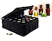 Essential Oils Storage – pureGLO 30 Bottle Essential Oil Carrying Case - Essential Oil Organizer Bag Travel Carrier Holds 5ml, 10ml, 15ml Vials – Holder for Young Living & Doterra Containers (Black)