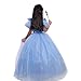JiaDuo EnjoyFashion Girls' 2015 New Cinderella Dress Princess Costume Butterfly 5-6X Blue