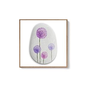 Framed Canvas Wall Art for Living Room, Bedroom Flower on Cobblestone Canvas Prints for Home Decoration Ready to Hanging - 16x16 inches