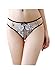 Sexyangels Womens Open Crotch Underwear Thongs Lace G-Strings Sexy Panties, White Embroidering, One Size