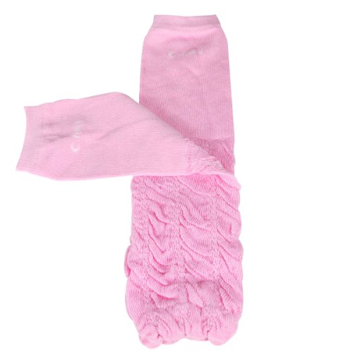Bowbear Baby 3-Pair Leg Warmers, Ruched Pink and Purple