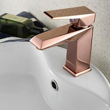 YanCui@ Centerset Single Handle One Hole in Rose Gold Bathroom Sink Faucet