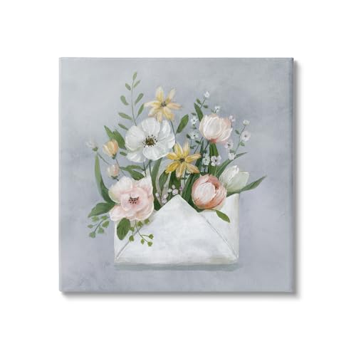 Stupell Industries Blooming Postal Flowers Canvas Wall Art by Nan