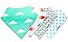 Baby Bandana Drool Bibs with 2 Burp Cloths, Unisex 6-Pack Gift Set for Drooling and Teething Boys and Girls, 100% Absorbent Cotton, Soft, Hypoallergenic - “Bonbon Set” by Zoozik