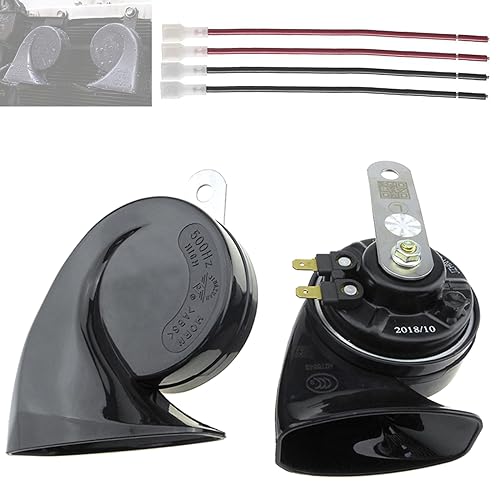 Horns 12V for Car Truck Motorcycle, Loud Auto Horn Waterproof High Low