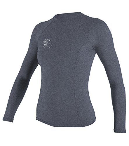 O'Neill Wetsuits Women's Hybrid UPF 50+ Long Sleeve Rash Guard, Mist, X-Large