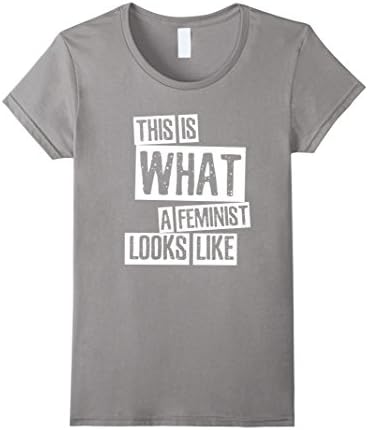 Womens This Is What A Feminist Looks Like Shirt XL Slate
