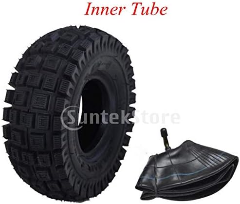 FT ELECTRIC- 1 Pcs Premium Replacement Inner Tube 3.50/4.10-4 Inch - Heavy Duty Angle Valve For 47Cc 49Cc Motorcycle/Scootor/Dirt Bike/Atv