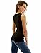 PattyBoutik Women’s Color Block Sleeveless Blouse (Ivory and Black M)