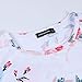 Uideazone Women Loose Blouse Top Cute Floral Short Sleeve Shirt,B-white,X-Large