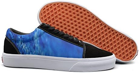Abstract Rainbow Watercolor Color Hand Drawing Art Classic Women's Canvas Sneakers Shoes Low Top Non-slip Sneakers