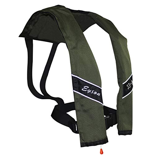 Eyson Slim Inflatable PFD Life Jacket Life Vest Adult Automatic (Olive)