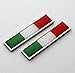 Xuxu521 Metal ( 2pcs ) Italy Italian flag Premium Car Body Side Fender Rear Trunk Emblem Badge Decals