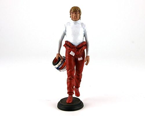 1980's Didier Pironi in Racing Suit Standing Holding Helmet Figurine for 1/18 by Lemans Miniatures FLM180018