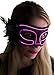 Neon Nightlife Women's Light Up Venetian Mask Mardi Gras Masquerade, Pink