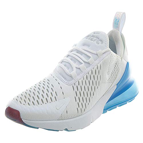 Nike Mens Air Max 270 Running Shoes White/Photo Blue/Pure Platinum AQ7982-100 Size 10
