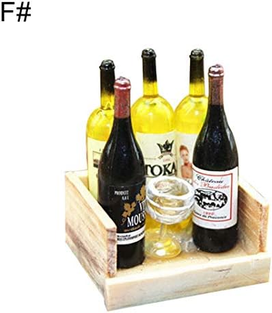 whatBYDs Miniature Garden Ornaments,Fairy Garden Figurines,Magnetic Miniature Fridge Sticker Dollhouse Plastic Fruit Wine Glass Accessories for Garden Dollhouse Xmas Decoration - F