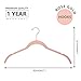 Premium Velvet Shirt Hangers (Pack of 50) - Non Slip Felt Dress Hangers Blush Pink/Ross - Copper/Rose Gold Hooks,Space Saving Clothes Hangers (Blush Pink/Rose)