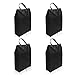 Bagail Set of 4 Lightweight Waterproof Nylon Storage Traveling Tote Shoe Bags Black 15.8x10.2