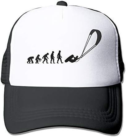 Guwafa8 Evolution of Kitesurfing Kite Adjustable Mesh Trucker Baseball Cap Men Women Street Rapper Hat