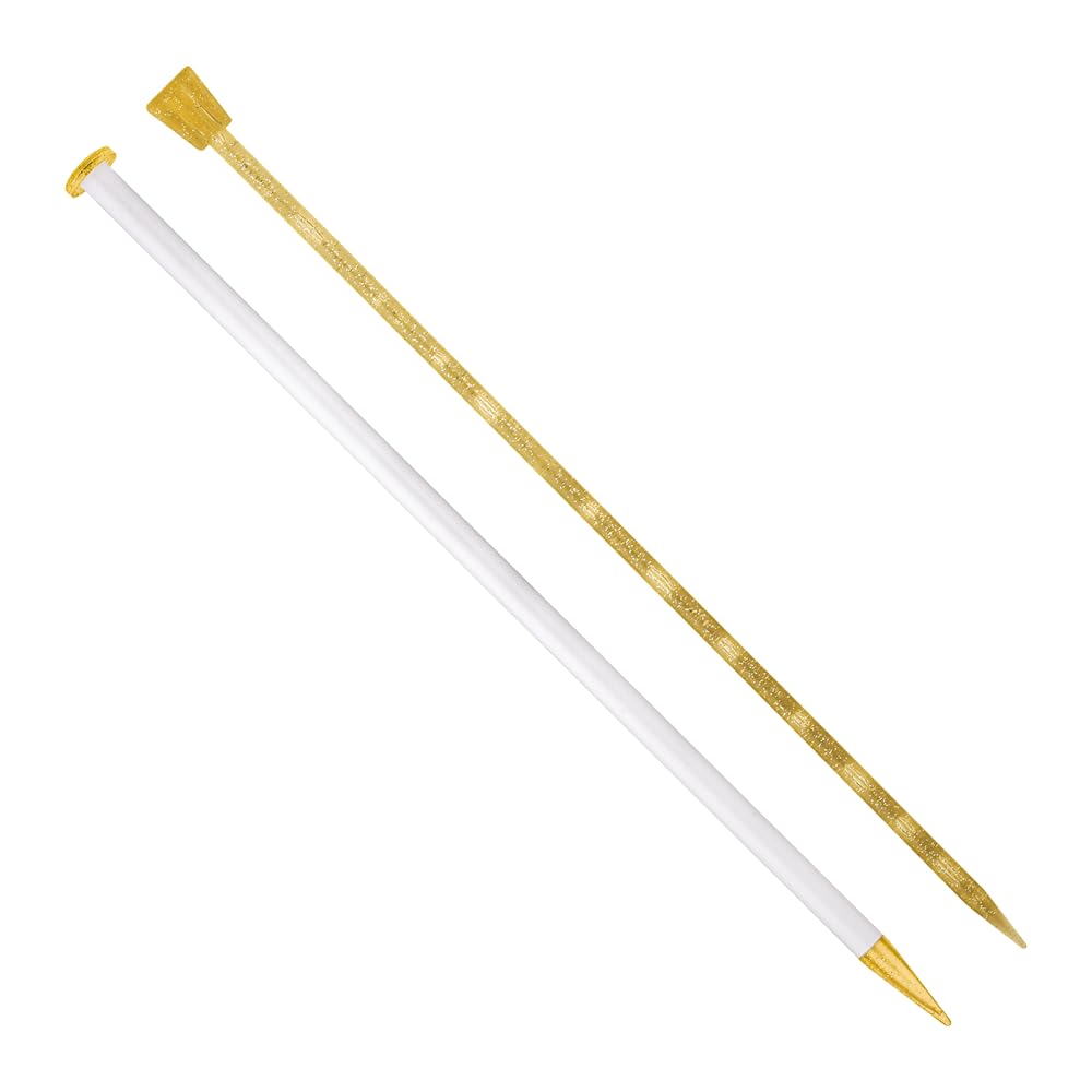 Addi Knitting Needles Hollow Plastic, Gold, 35cm x 15mm