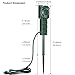 Outdoor Power Stake with Countdown Timer, 3-Outlet Power Strip with Weatherproof Covers, ETL Certified, Green