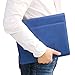 Z PLINRISE High Grade Multifunction Letter Size Padfolio/Resume Portfolio Folder-Document Organizer/Business Card Holder with Calculator and 8 File Pockets (Blue)