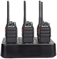 Case of 6,Retevis H-777S Walkie Talkies Long Range,with Six Way Multi Gang Charger,Two Way Radios Rechargeable for...