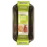 casaWare Loaf Pan 9 x 5-Inch Ceramic Coated Non-Stick (Brown Granite)