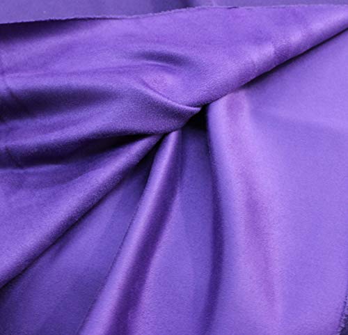 Mybecca Microsuede Suede Fabric Upholstery Drapery Furniture Cover & General Use Fabric 58/60" Width Fabric Sold Per Yard Aubergine/likePurple (by Separate Yard)