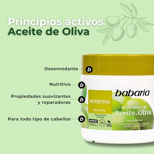 – Mascarilla Capilar De Aceite De Oliva – 400 Ml, Blanco, Fresco