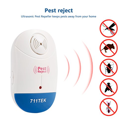 711TEK Pest Repellent,ZS1033 Pest Repeller Indoor Plug in for Insect - Ants,Roaches,Bugs,Fleas,Mosquitoes,Spiders (4 Packs)