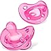 Chicco PhysioForma 100% Soft Silicone One Piece Pacifier for Babies Aged 6-16 Months | BPA & Latex Free | Reusable Sterilizing Case | Pink, 2pk
