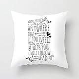 Musical Decor Decorative Pillow Case Gilmore Girls Where You Lead Theme Song Cushion Cover 18 x 18
